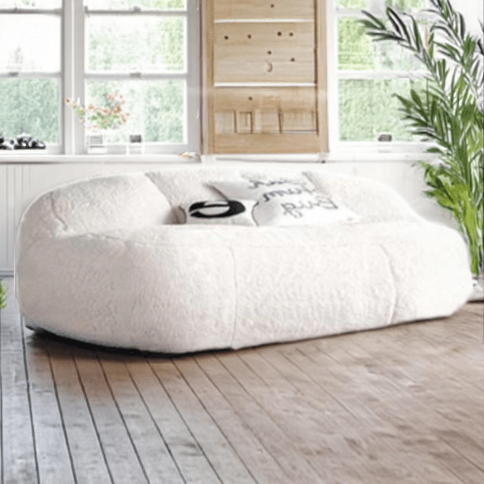 Wagner - Big XXL Beanbag Fluffy Teddy White - Act Design Shop