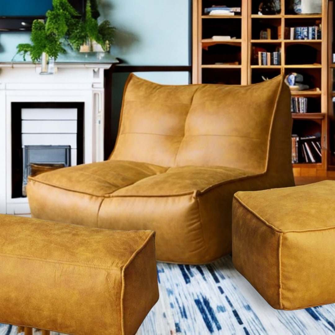 Wagner - Fauteuil Beanbag Rib Modern Retro - Leather - Act Design Shop