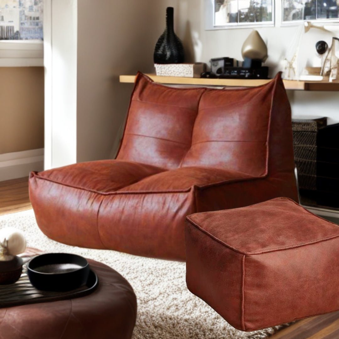 Wagner - Fauteuil Beanbag Rib Modern Retro - Leather - Act Design Shop