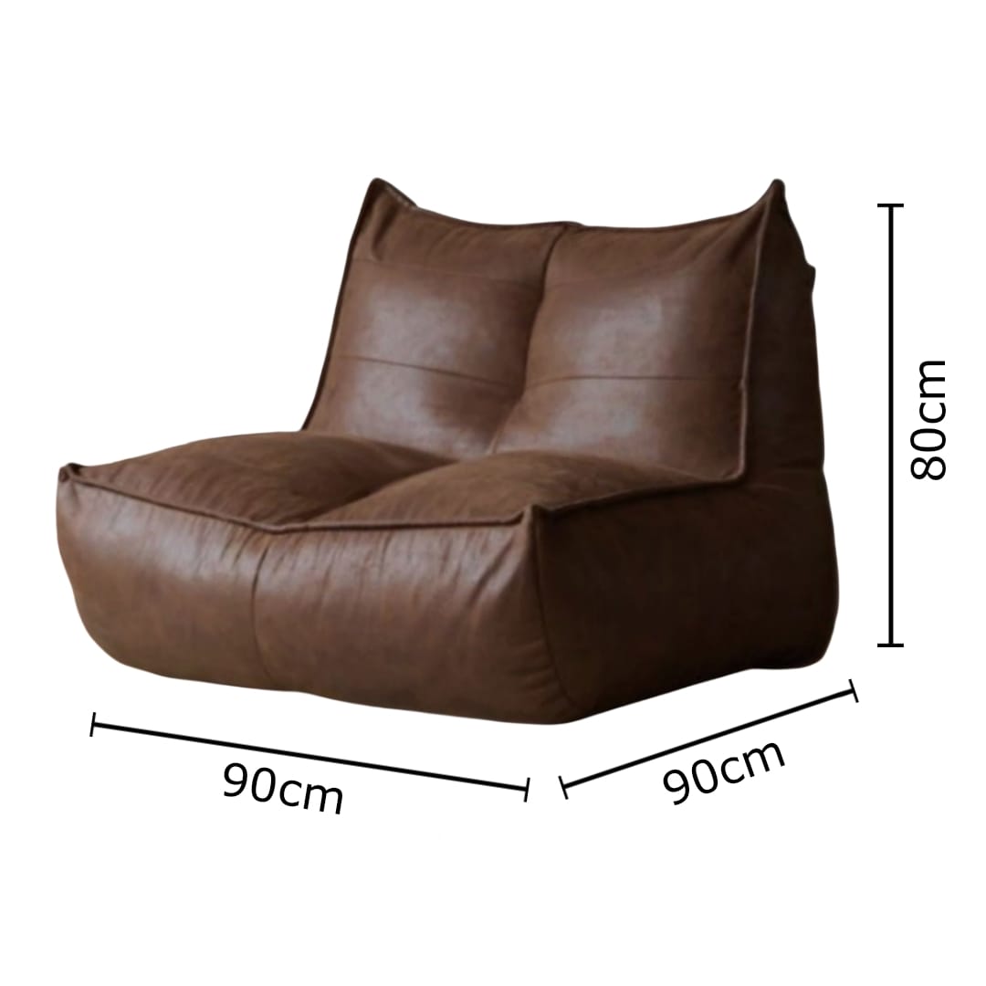 Wagrex - Fauteuil Beanbag Rib Modern Retro-Leather