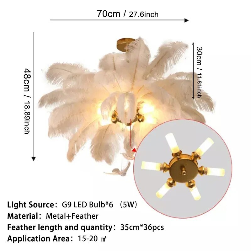 Wagner - Feathers Ceiling Chandelier LED - Act Design Shop