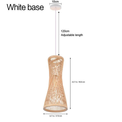 Wagner - Japanese Bamboo Long Woven Hanging Light - Act Design Shop