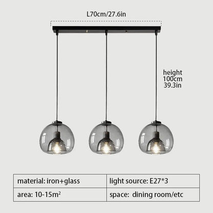 Wagner - Smoke Glass Hanging lamps Vintage Industrial Black - Act Design Shop