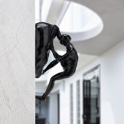 6pc Rock Climbing Man Resin Wall Hanging Statue Sculpture Figures - Act Design Shop