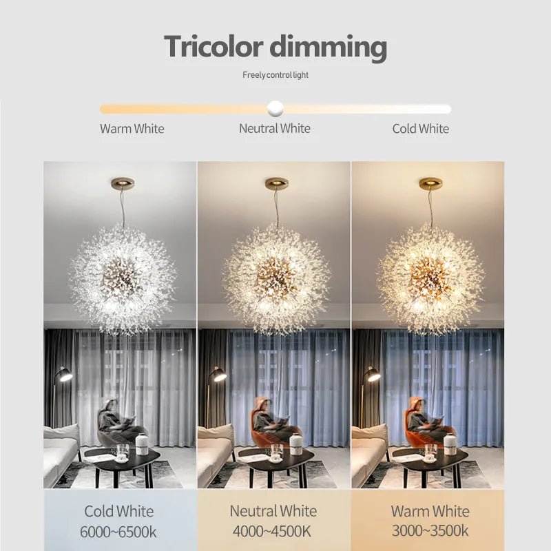 Dandelion Crystal Chandelier Pendant Light - Act Design Shop