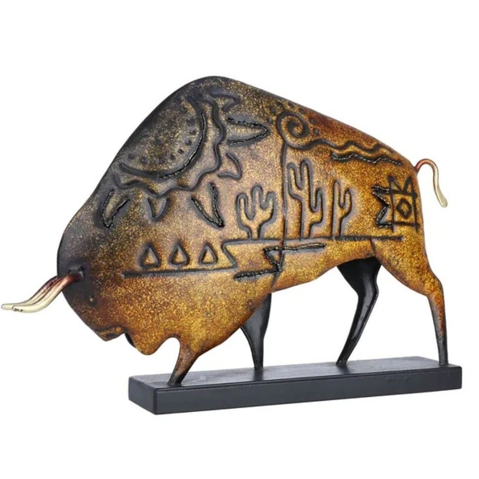 Durable Iron - made Braided Cattle Metal Sculpture Home Office Decor - Act Design Shop