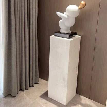 White marble pedestal ornaments Floor - to - floor stone pillar pedestal - Act Design Shop
